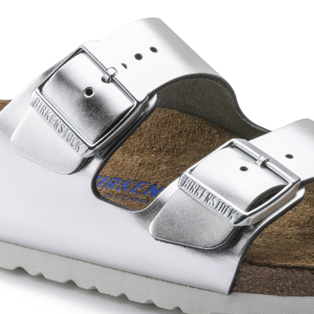 Arizona Soft Footbed Natural Leather - Metallic Silver