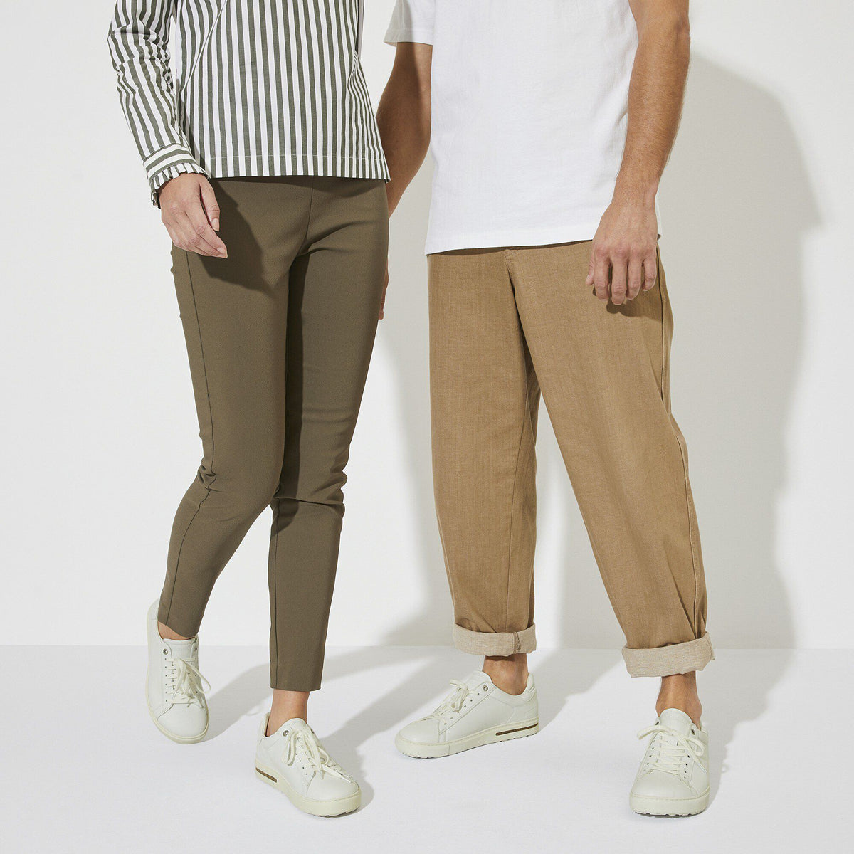 Bend Low Natural Leather - White