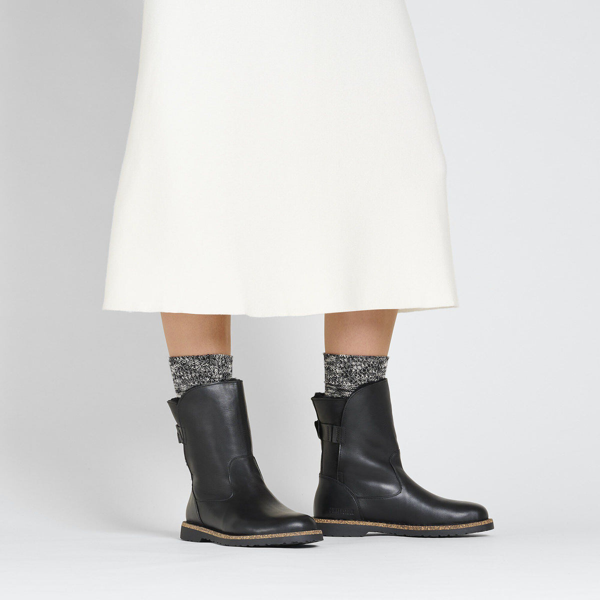 Uppsala Shearling Natural Leather - Black