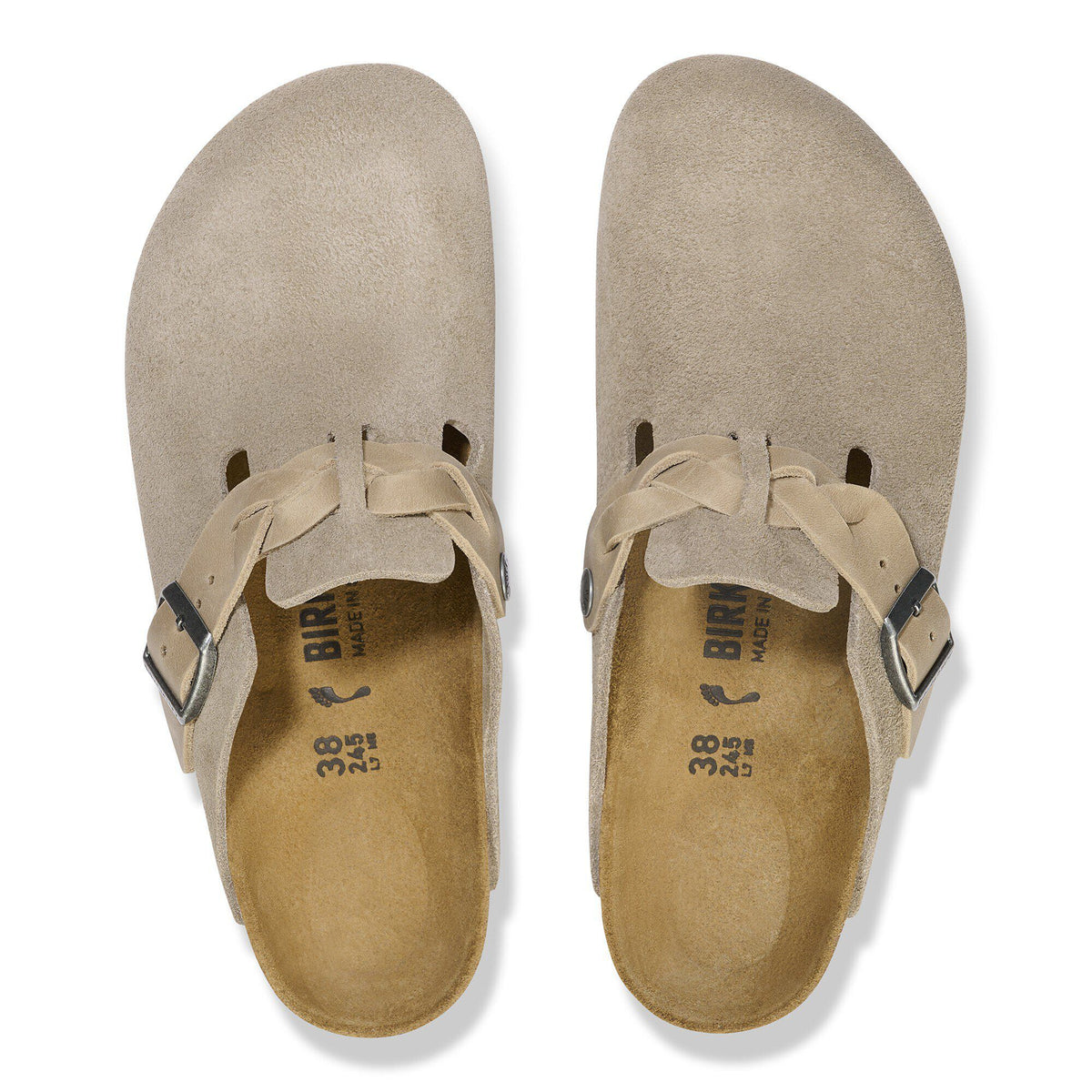 Boston Braided Suede Leather - Taupe