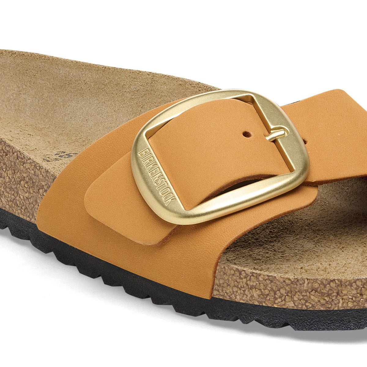 Madrid Big Buckle Nubuck Leather - Burnt Orange