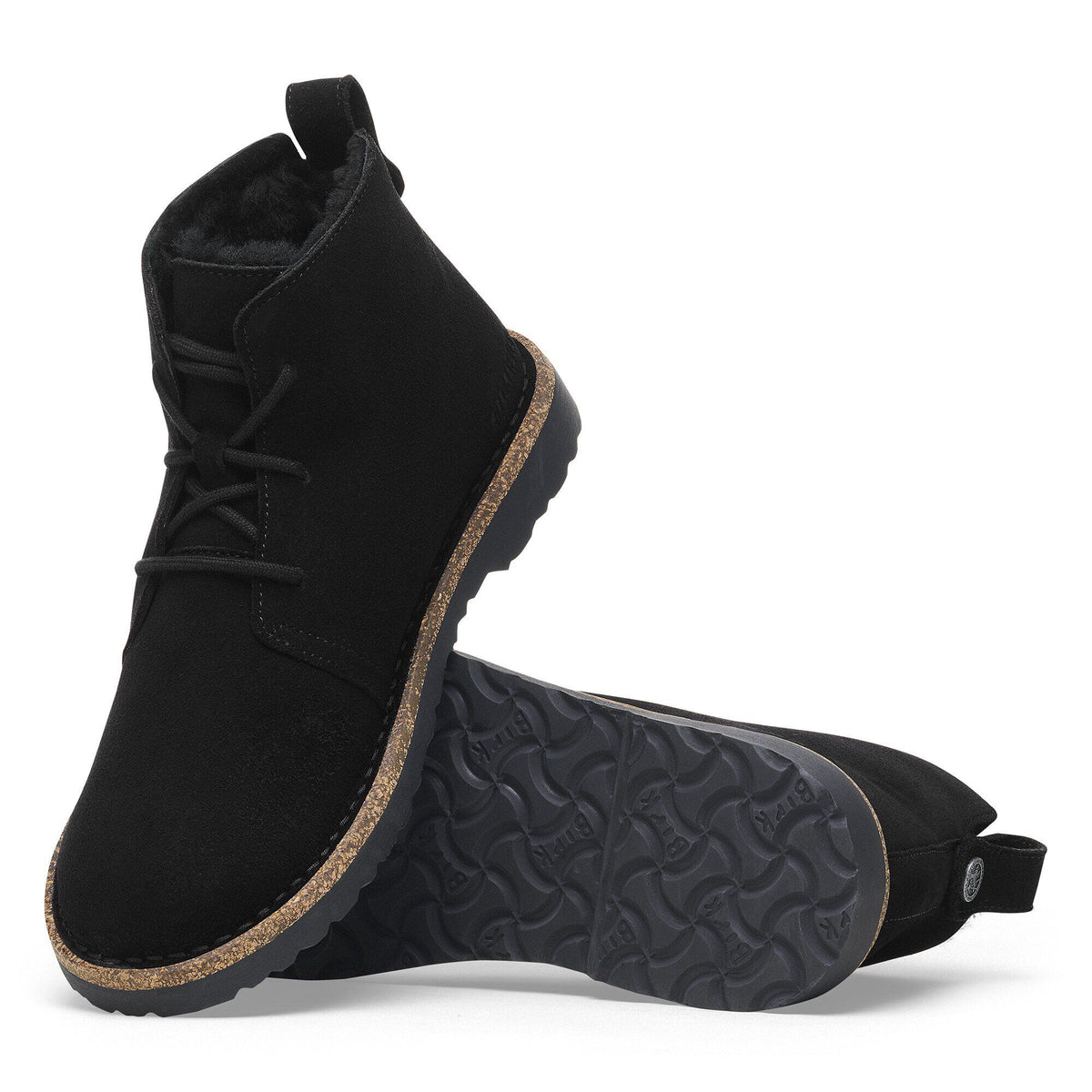 Uppsala Mid Shearling Suede Leather - Black