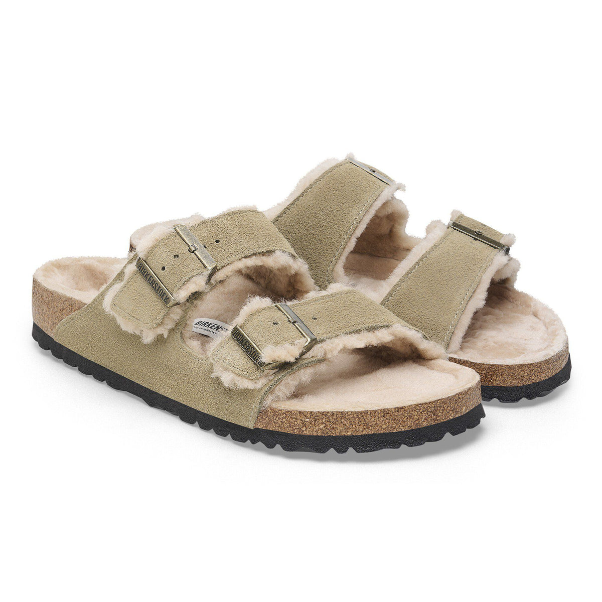 Arizona Shearling Suede Leather/Fur - Taupe