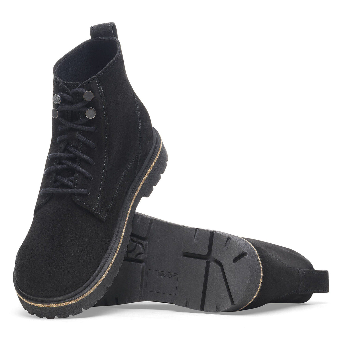 Highwood Lace Mid Women Suede Leather - Black