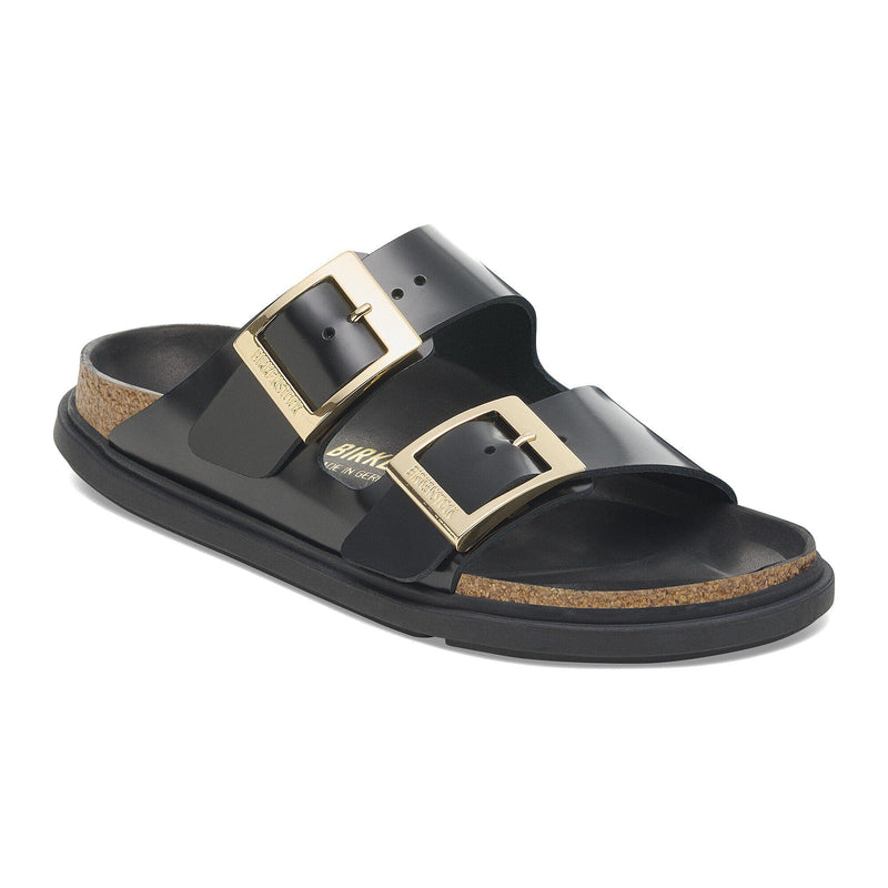 Arizona Droplet Buckle Natural Leather Patent - High Shine Black