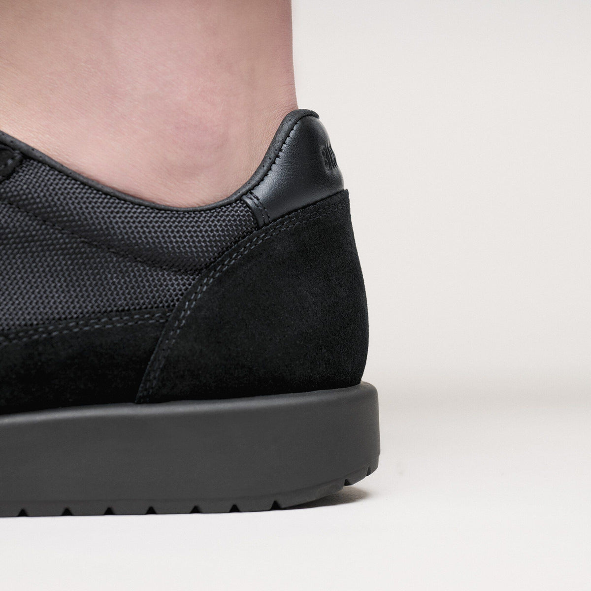 Honnef City Natural Leather/Textile - Black/Black