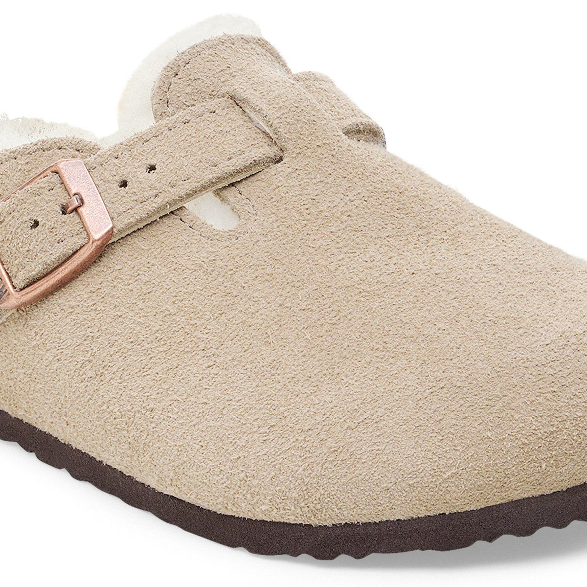 Boston Shearling Kids Suede Leather/Fur - Taupe