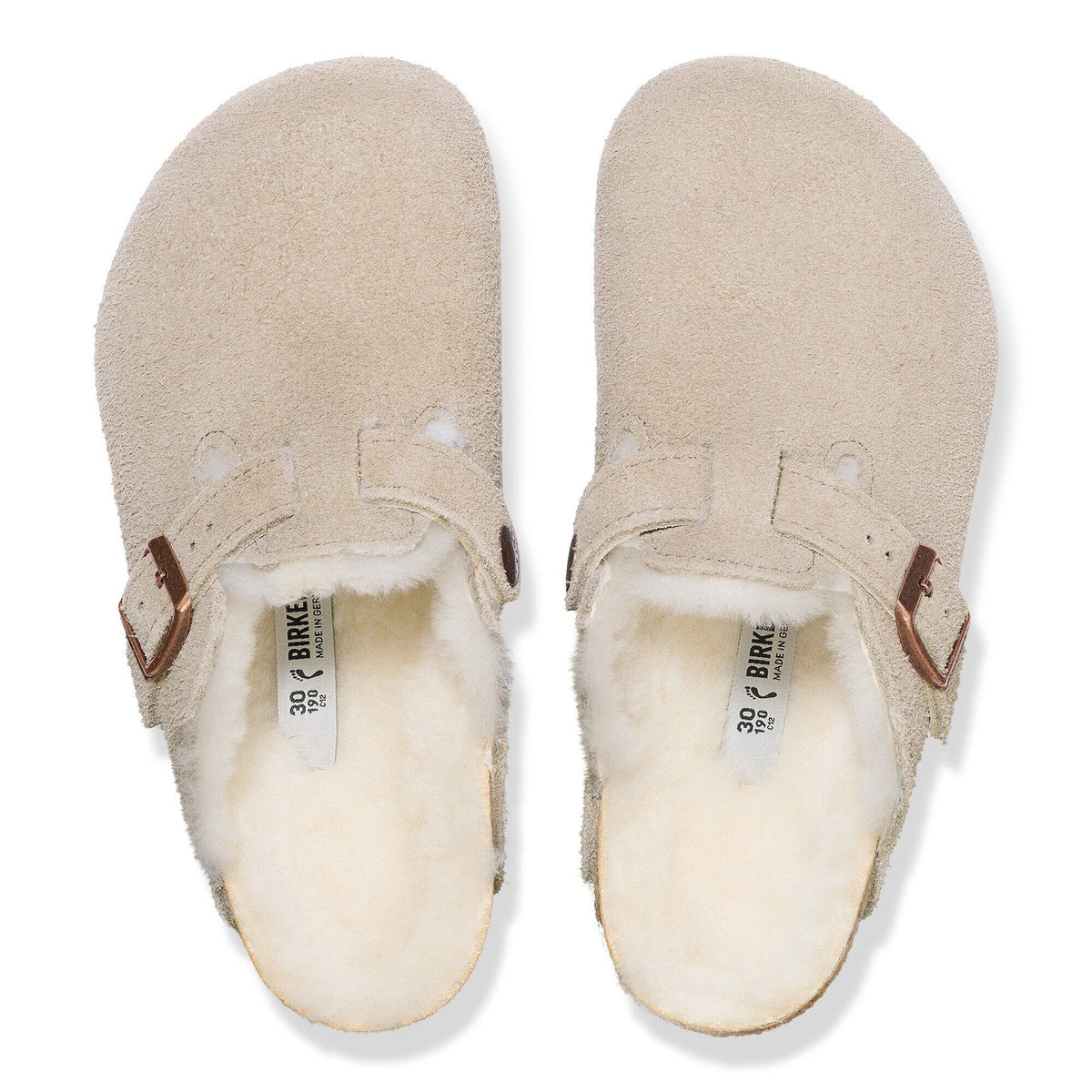 Boston Shearling Kids Suede Leather/Fur - Taupe