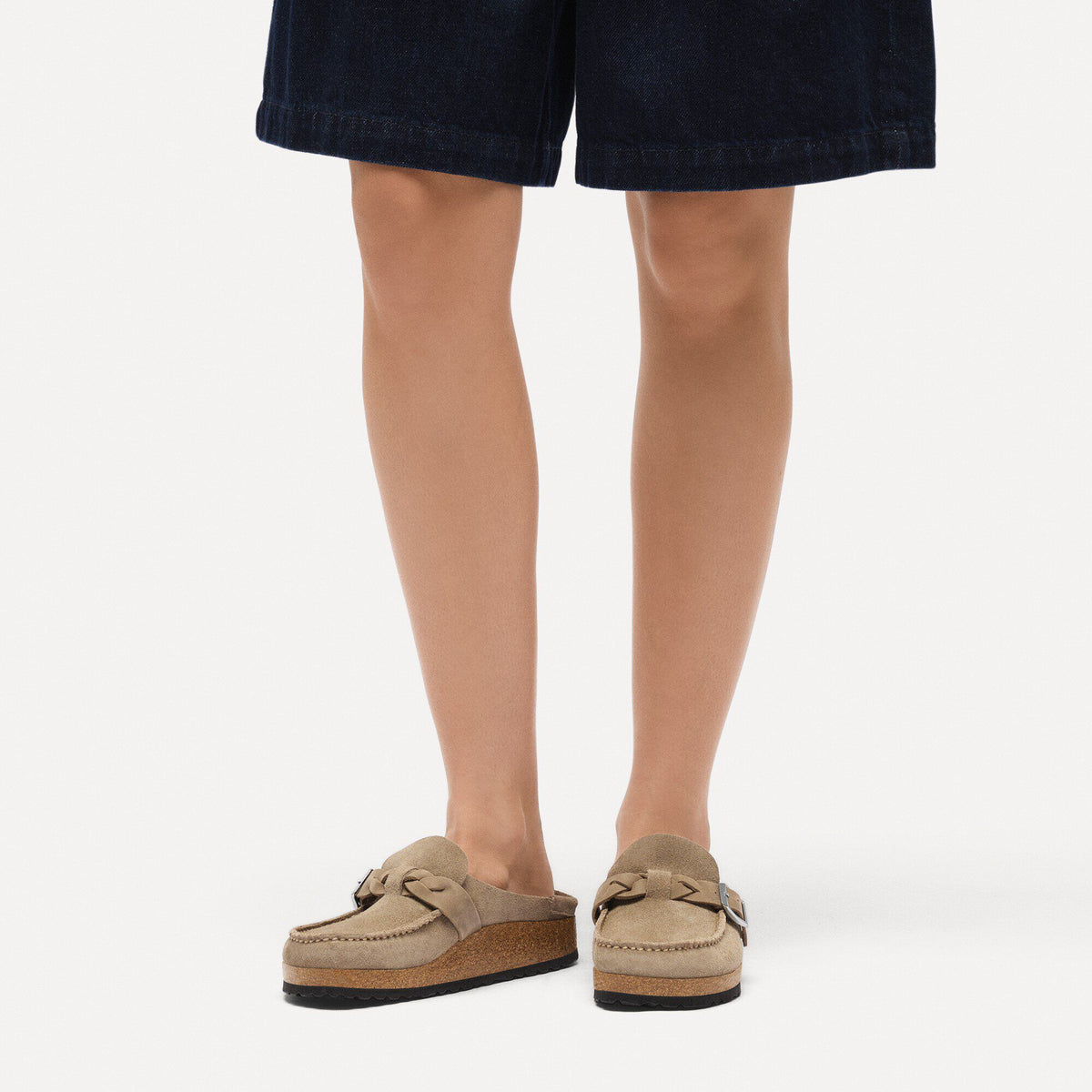 Buckley Braided Suede Leather - Taupe