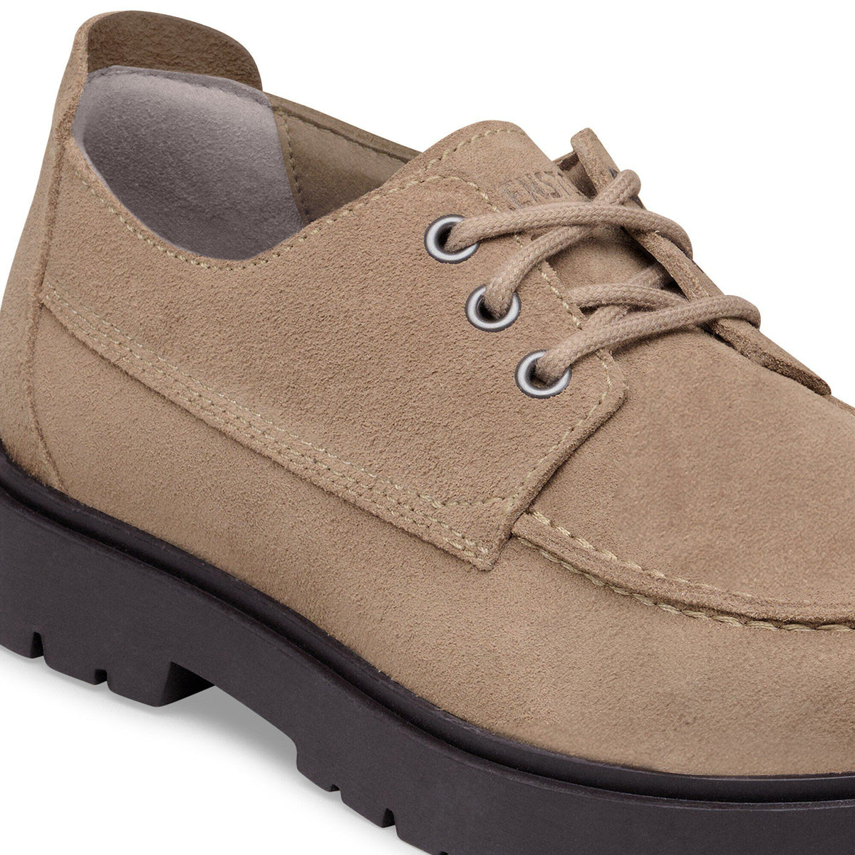 Highwood Moc Lace Low Suede Leather - Gray Taupe