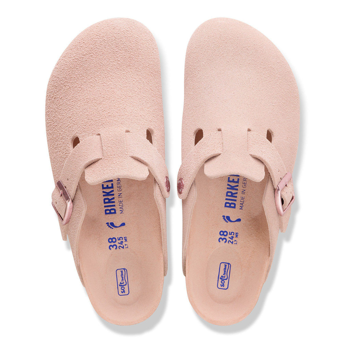 Boston Soft Footbed Suede Leather - Light Rose