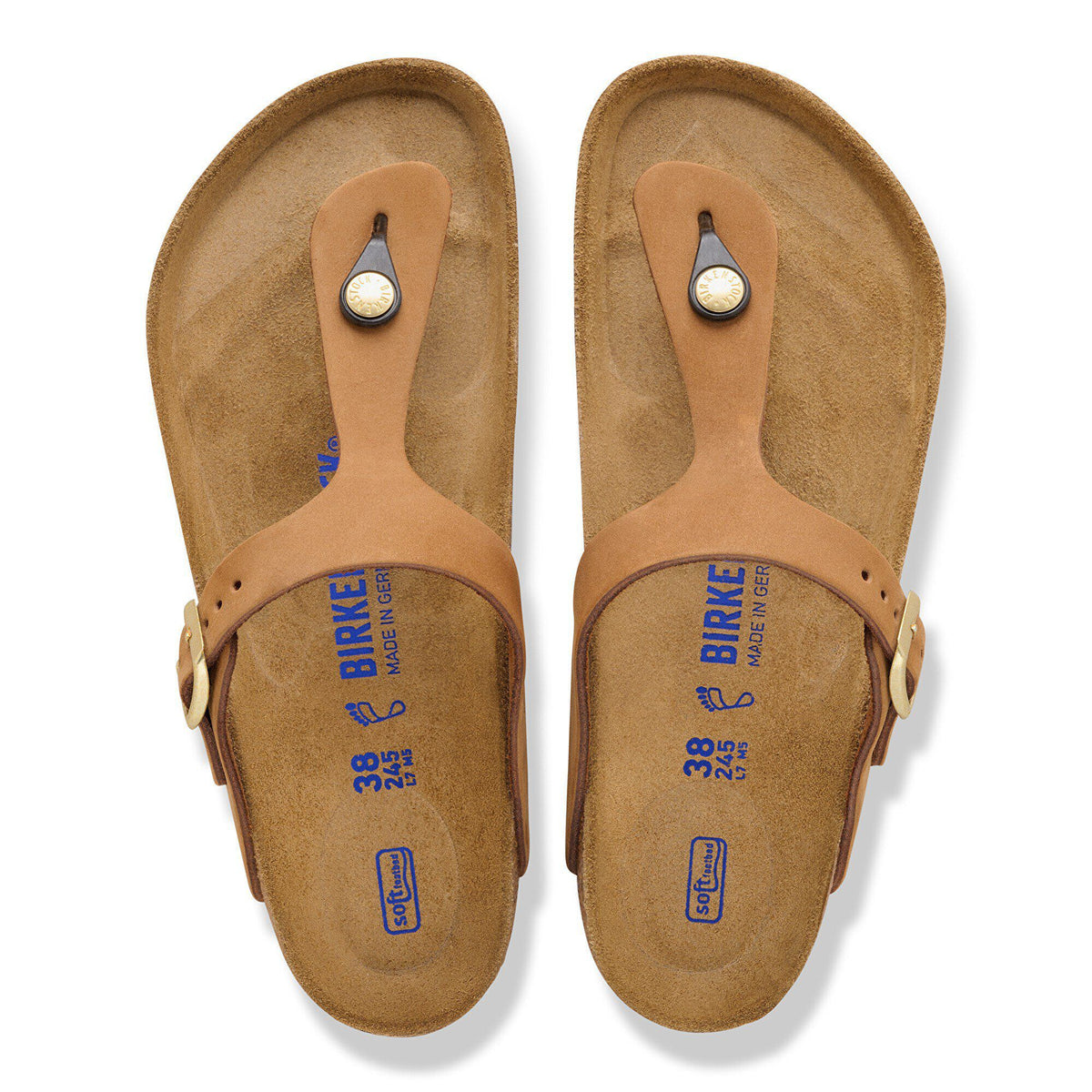 Gizeh Soft Footbed Nubuck Leather - Mink
