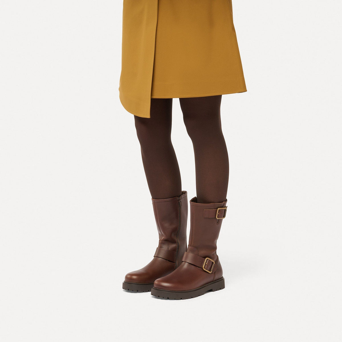 Highwood Mid Wire Buckle Women Natural Leather - Carafe