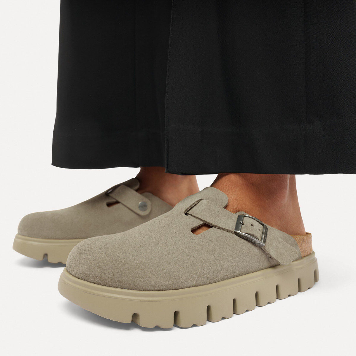 Boston Chunky Suede Leather - Taupe