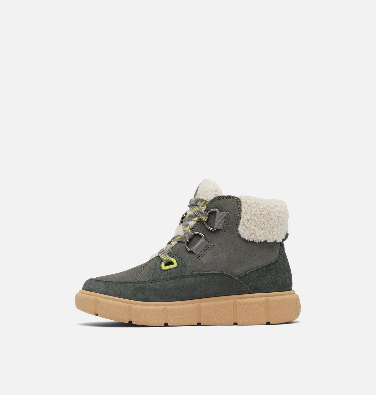SOREL EXPLORER™ III NW Lace Women's Waterproof Boot - Quarry, Sea Salt