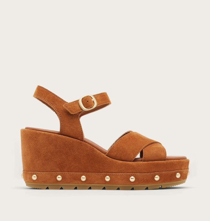 Sunpeak™ Wedge Ankle Strap RVT Women's Sandal - Iced Tea, Gum 16