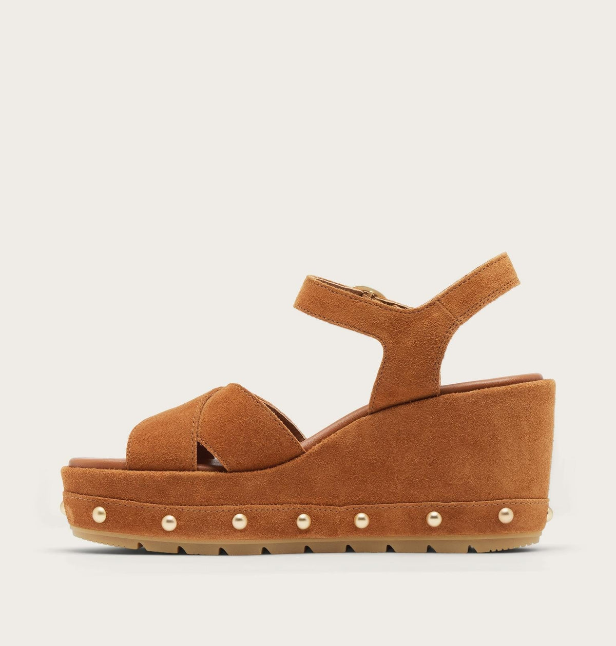 Sunpeak™ Wedge Ankle Strap RVT Women's Sandal - Iced Tea, Gum 16