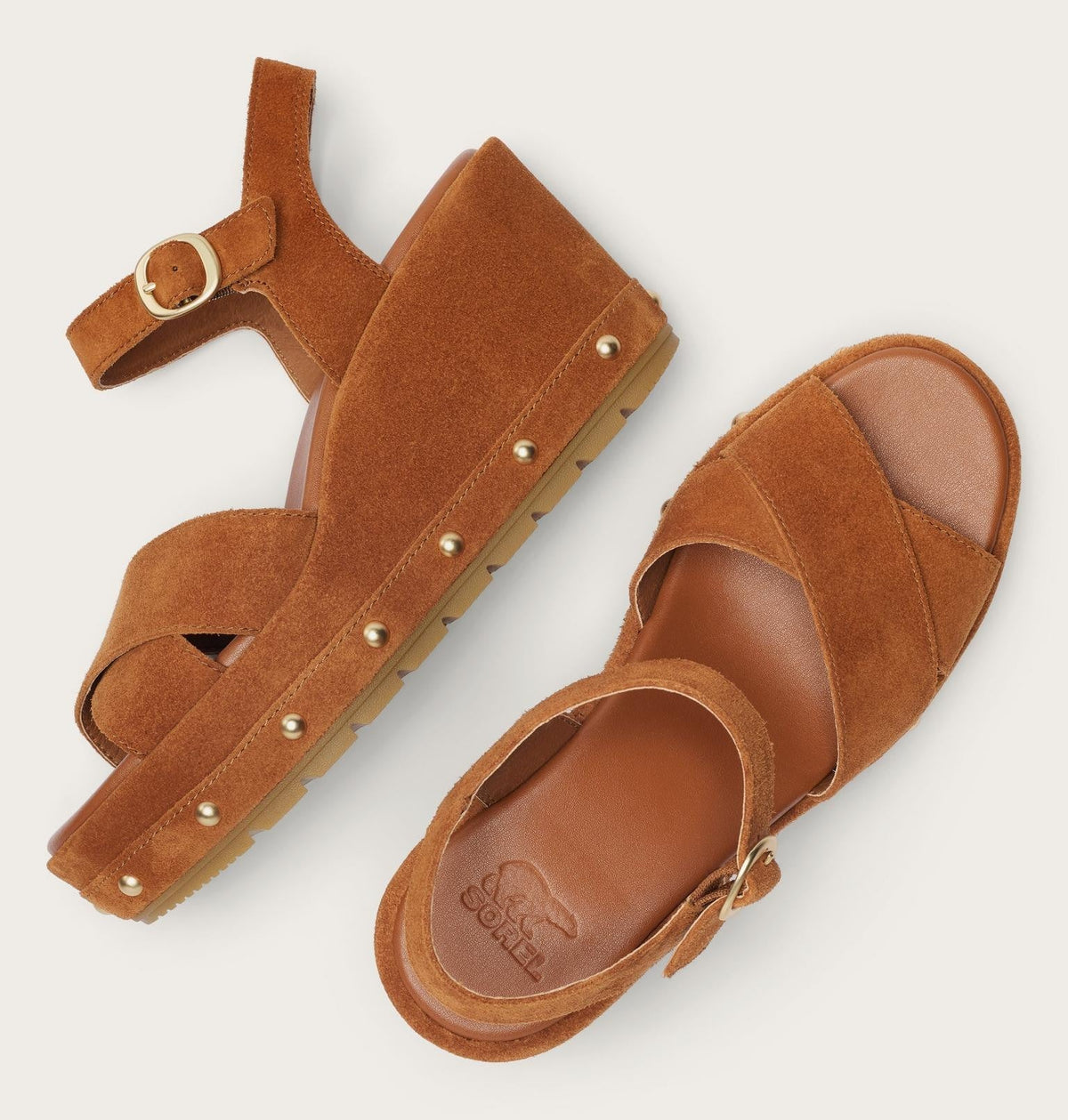 Sunpeak™ Wedge Ankle Strap RVT Women's Sandal - Iced Tea, Gum 16