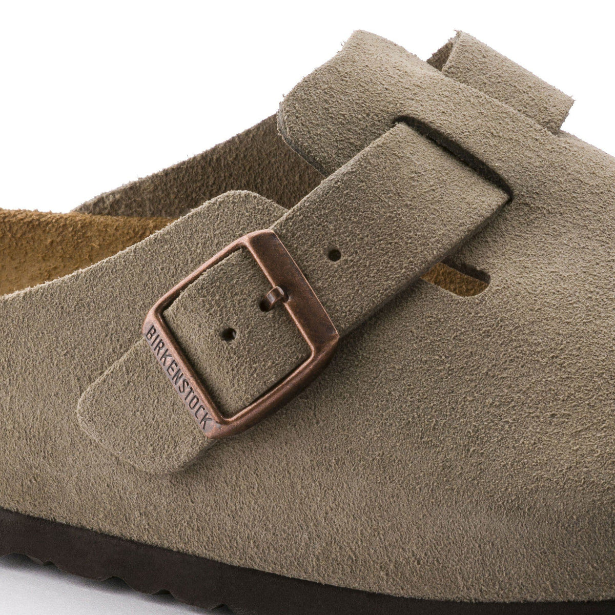 Boston Soft Footbed Suede Leather - Taupe