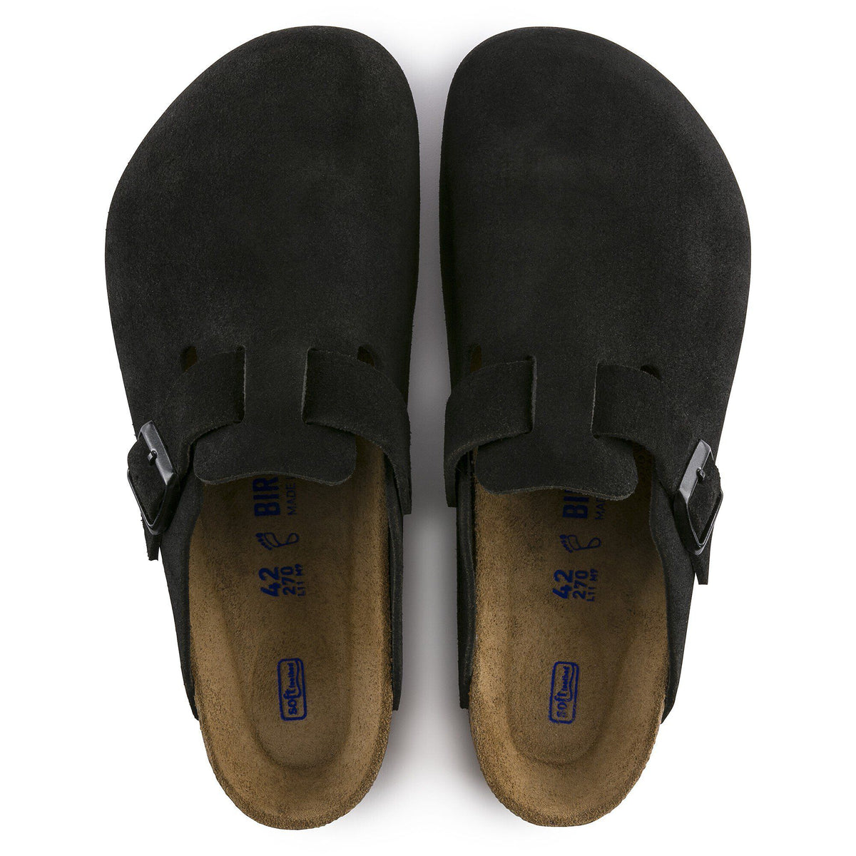 Boston Soft Footbed Suede Leather - Black