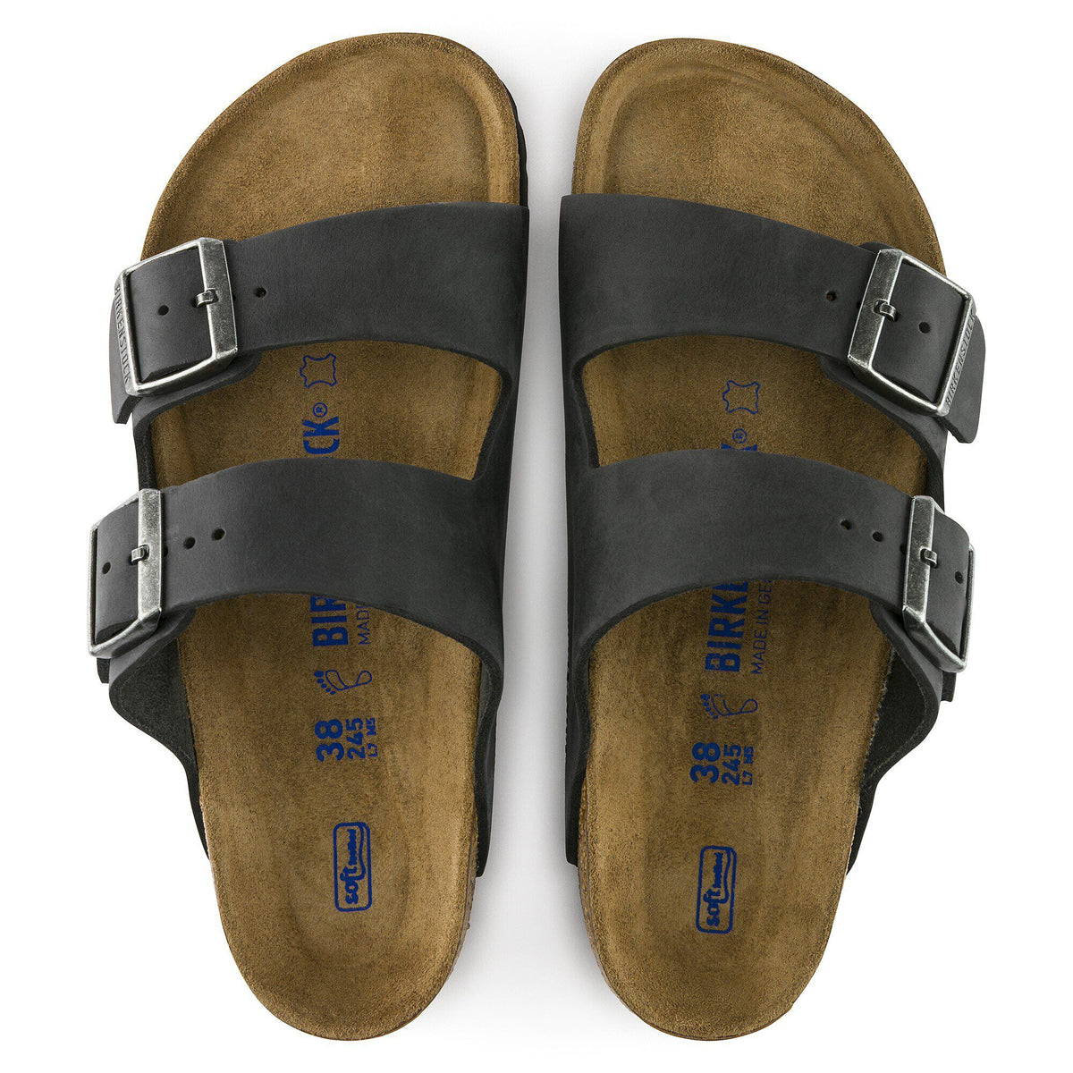 Arizona Soft Footbed Natural Leather Oiled - Black
