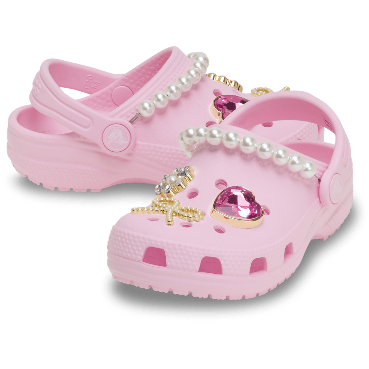 Toddler Classic Pearl Glam Clog - Pink Milk