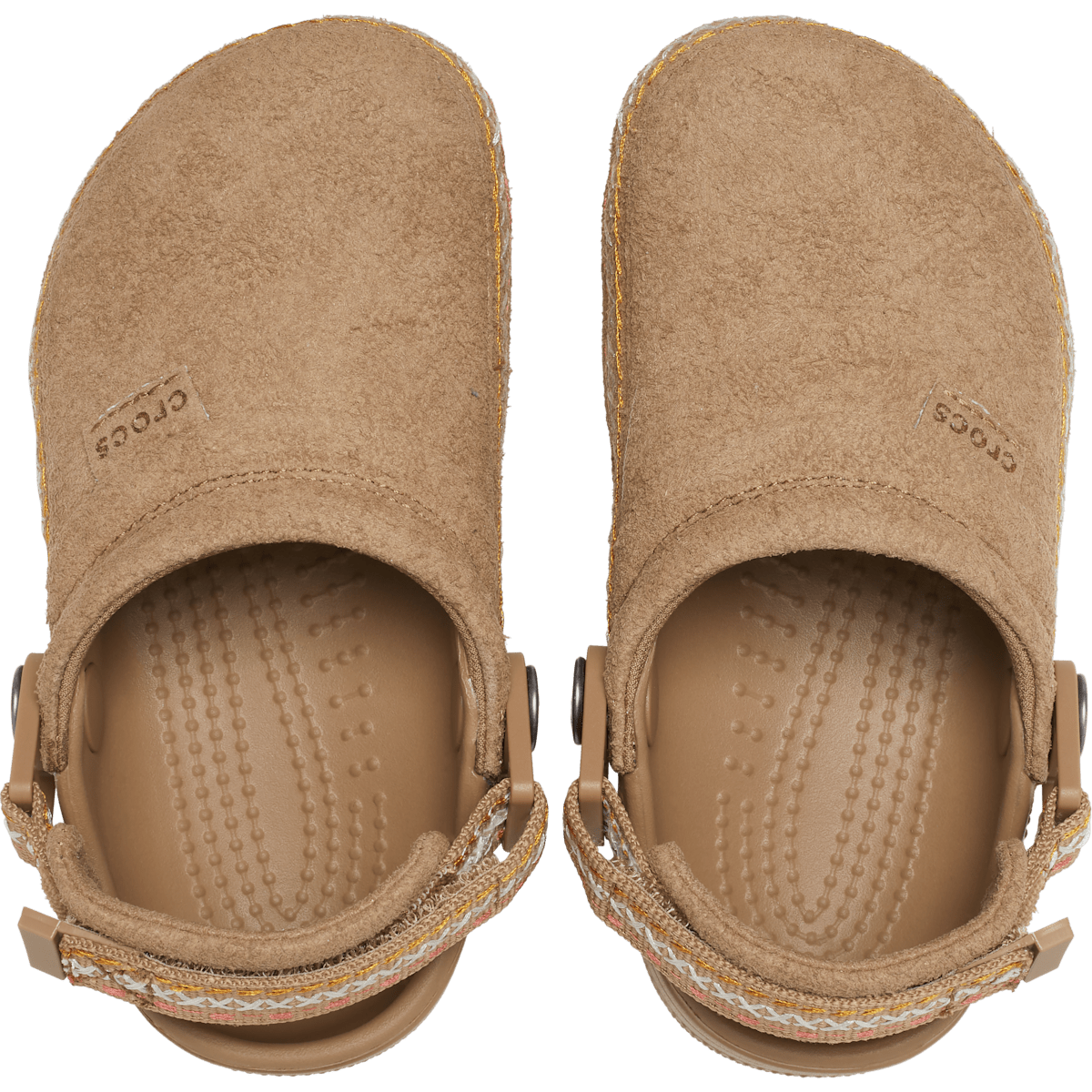 Kids' Crafted Vegan Suede Stitch Clog - Sepia