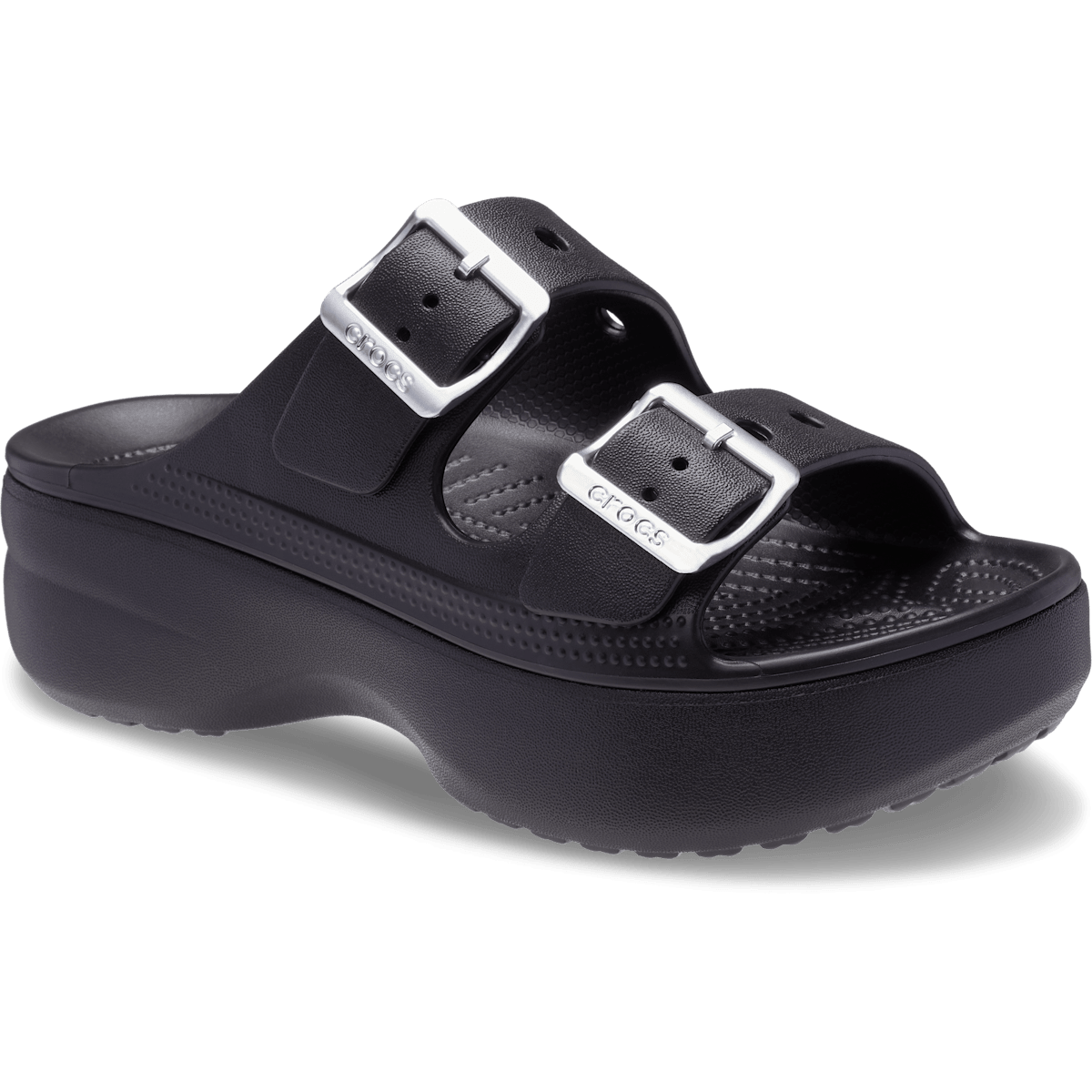 Women's Saturday Platform Metallic Buckle Sandal - Black / Silver