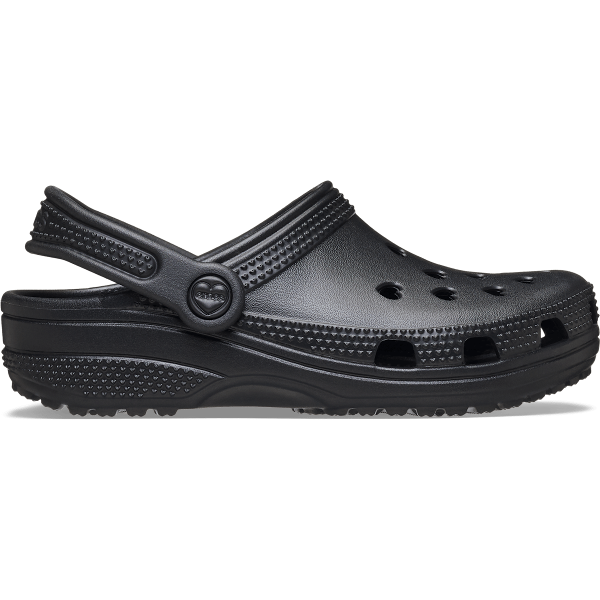 Kids' Classic Hearts Cut Out Clog - Black