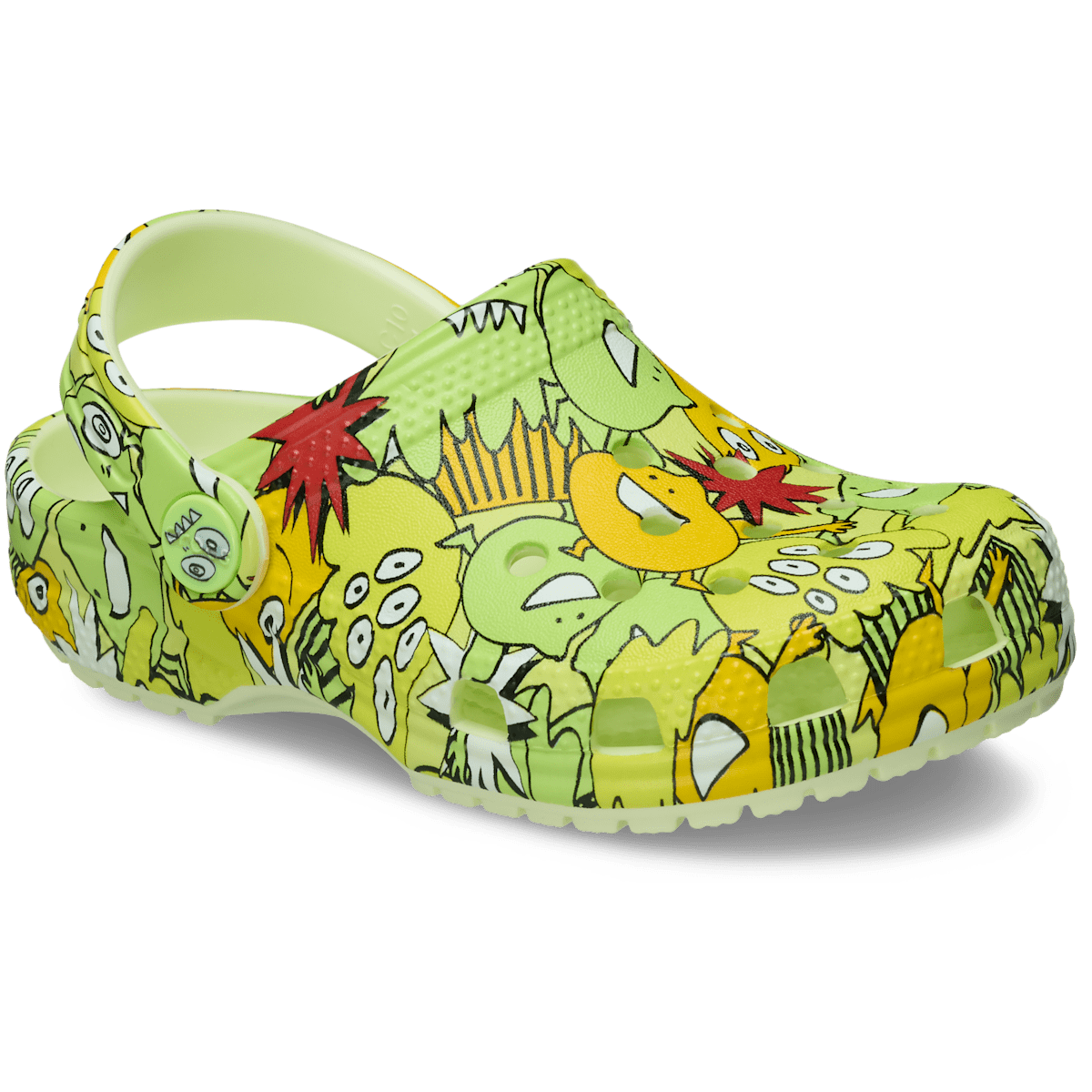 Toddler Classic Glow Monster Camo Clog - Glow Light