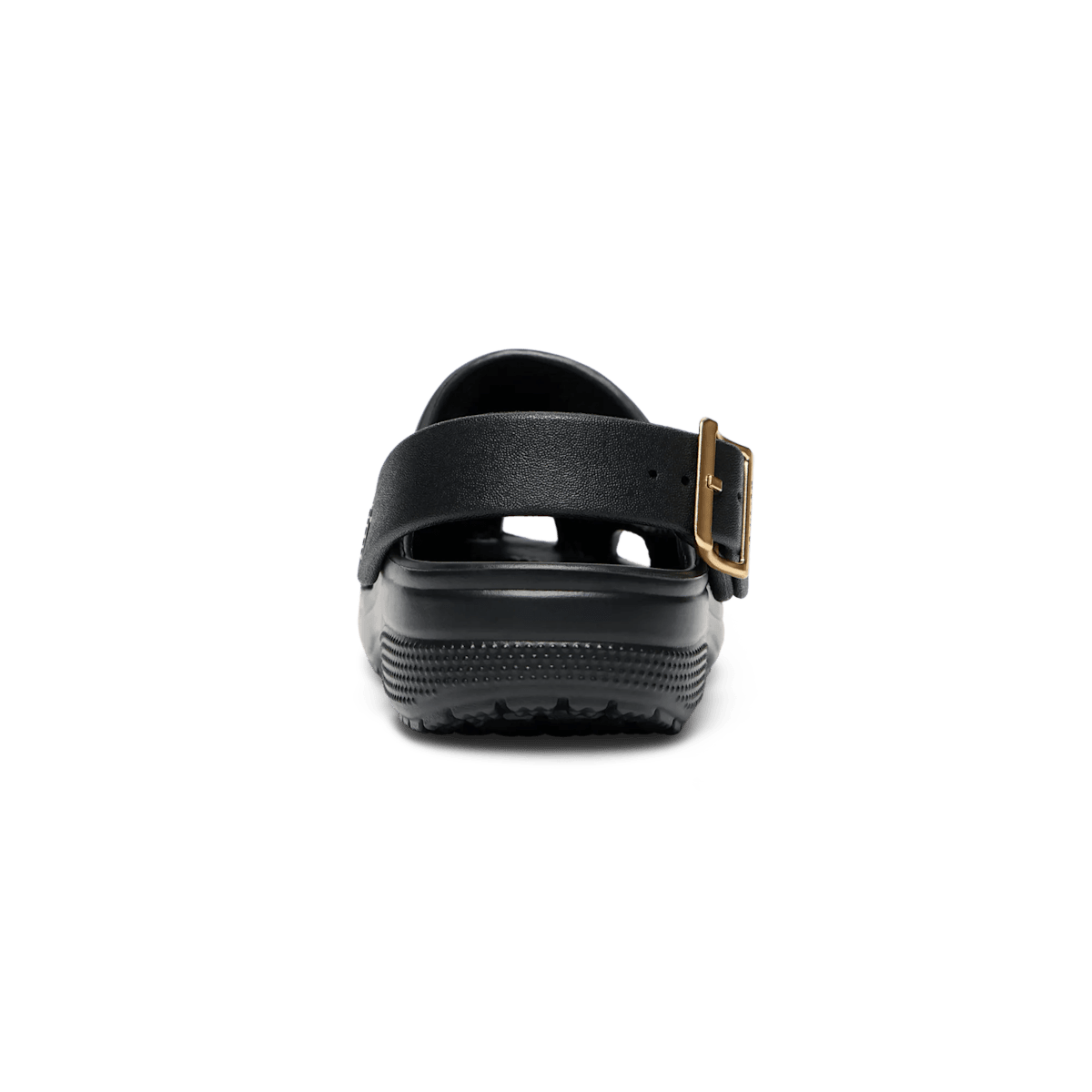 Classic Metallic Buckle Clog - Black