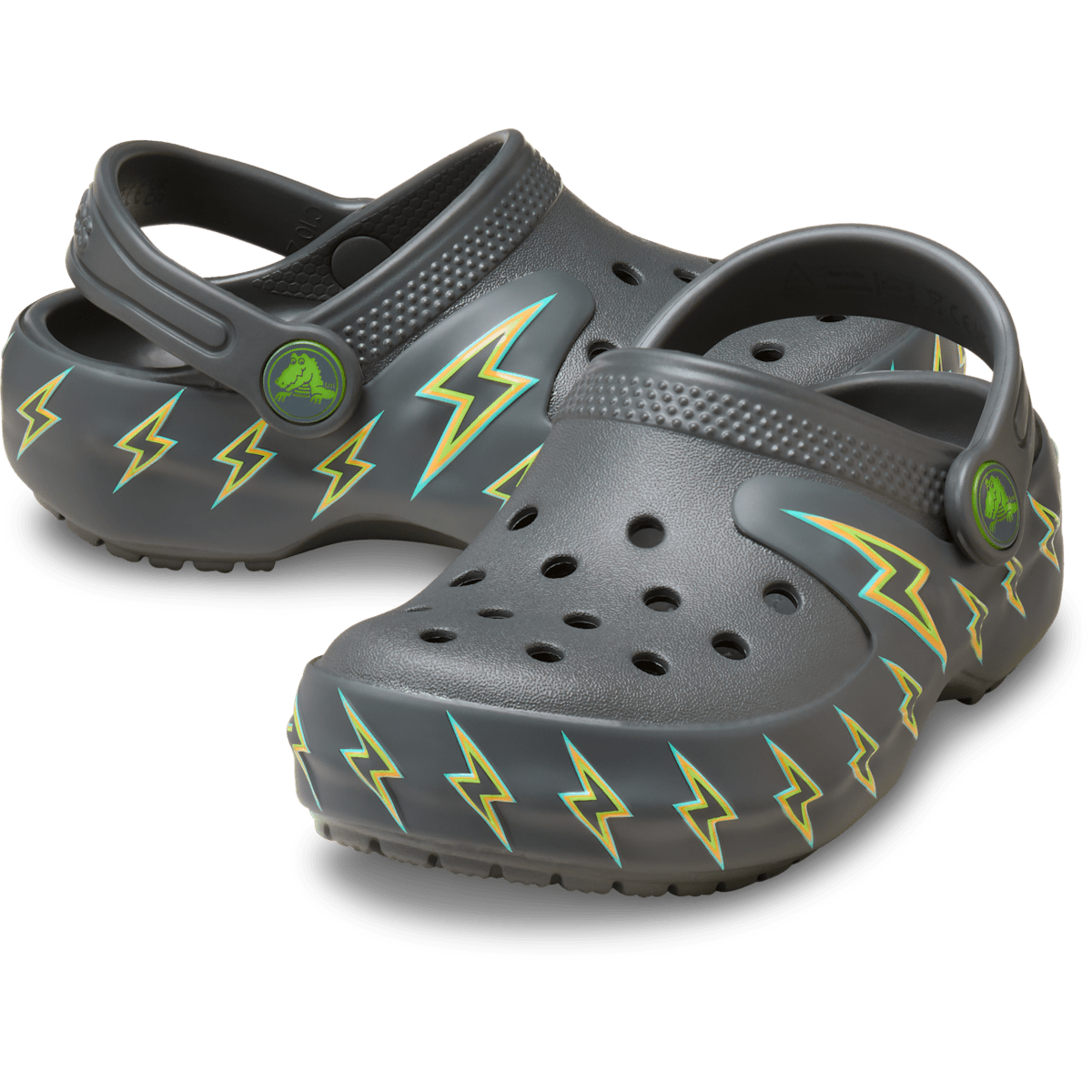 Toddler Classic Bolt Lights Clog - Carbon