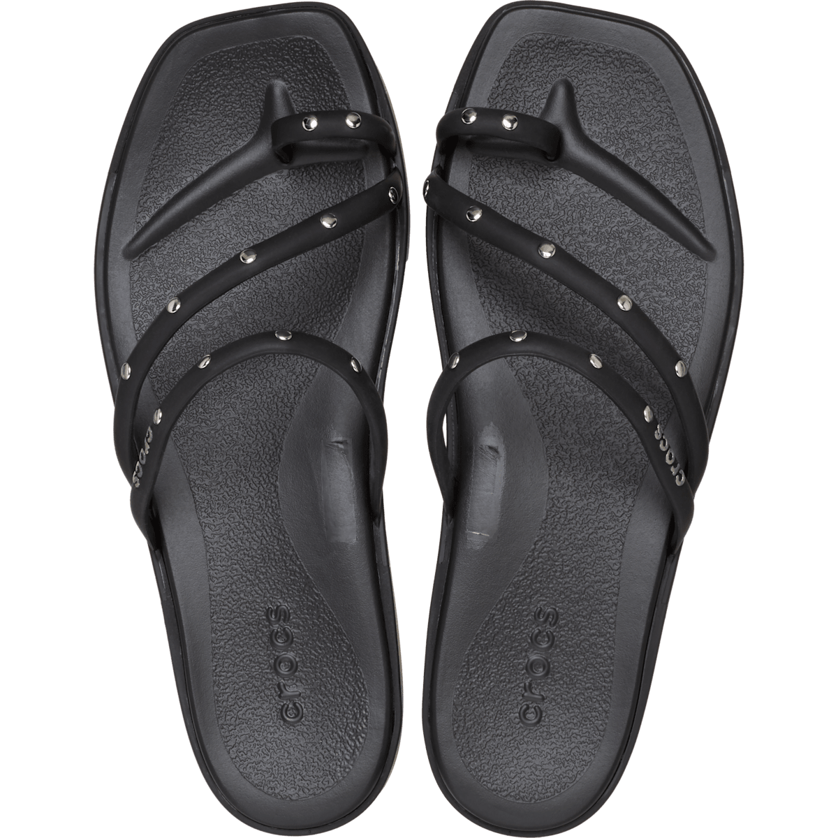 Miami Toe Loop Studded Sandal - Black