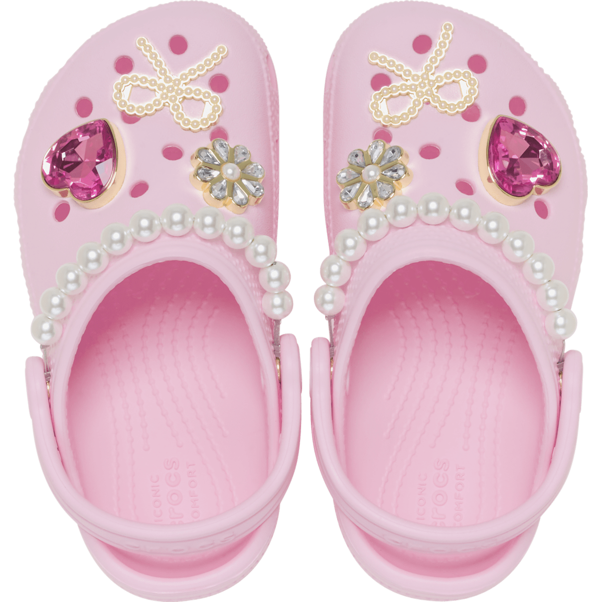 Toddler Classic Pearl Glam Clog - Pink Milk