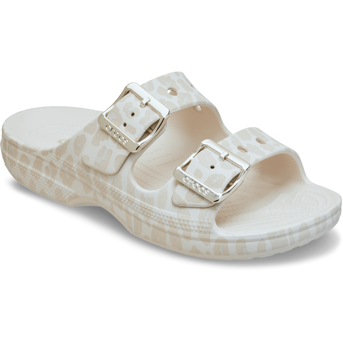 Saturday Metallic Buckle Animal Sandal - Almond Tint/Leopard