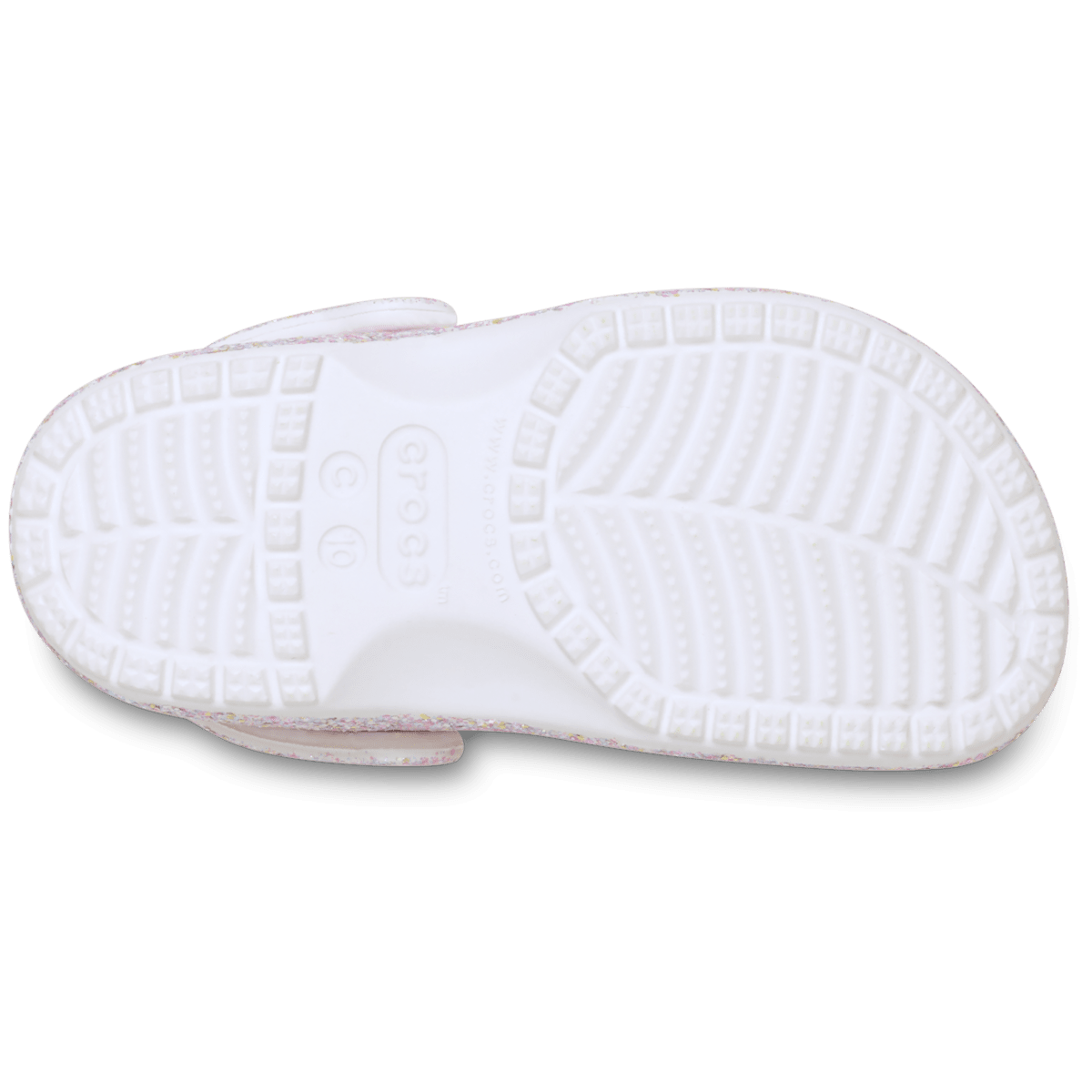 Toddler Classic Fantasy Glitter Clog - White