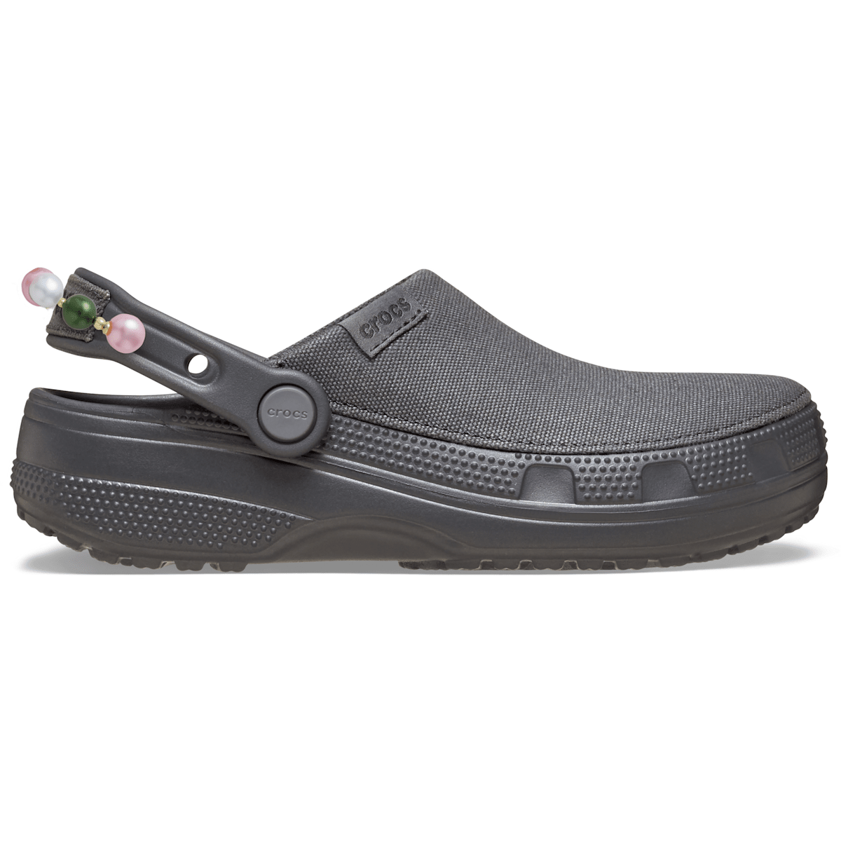 Crafted Pearl Chain Clog - Black Sand