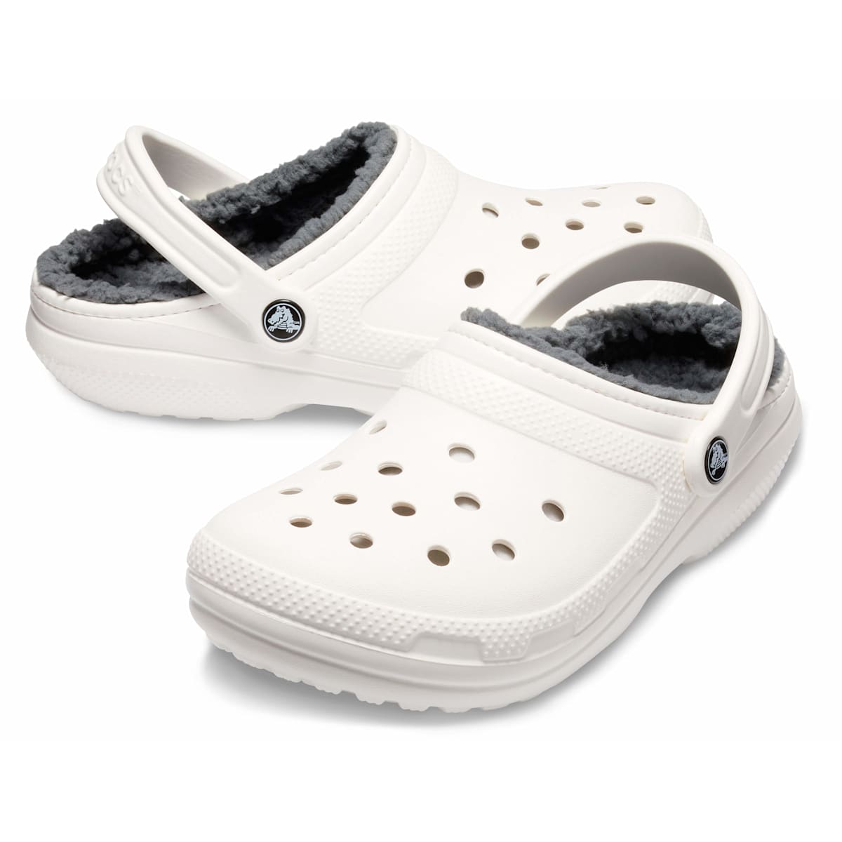 Classic Lined Clog - White / Grey