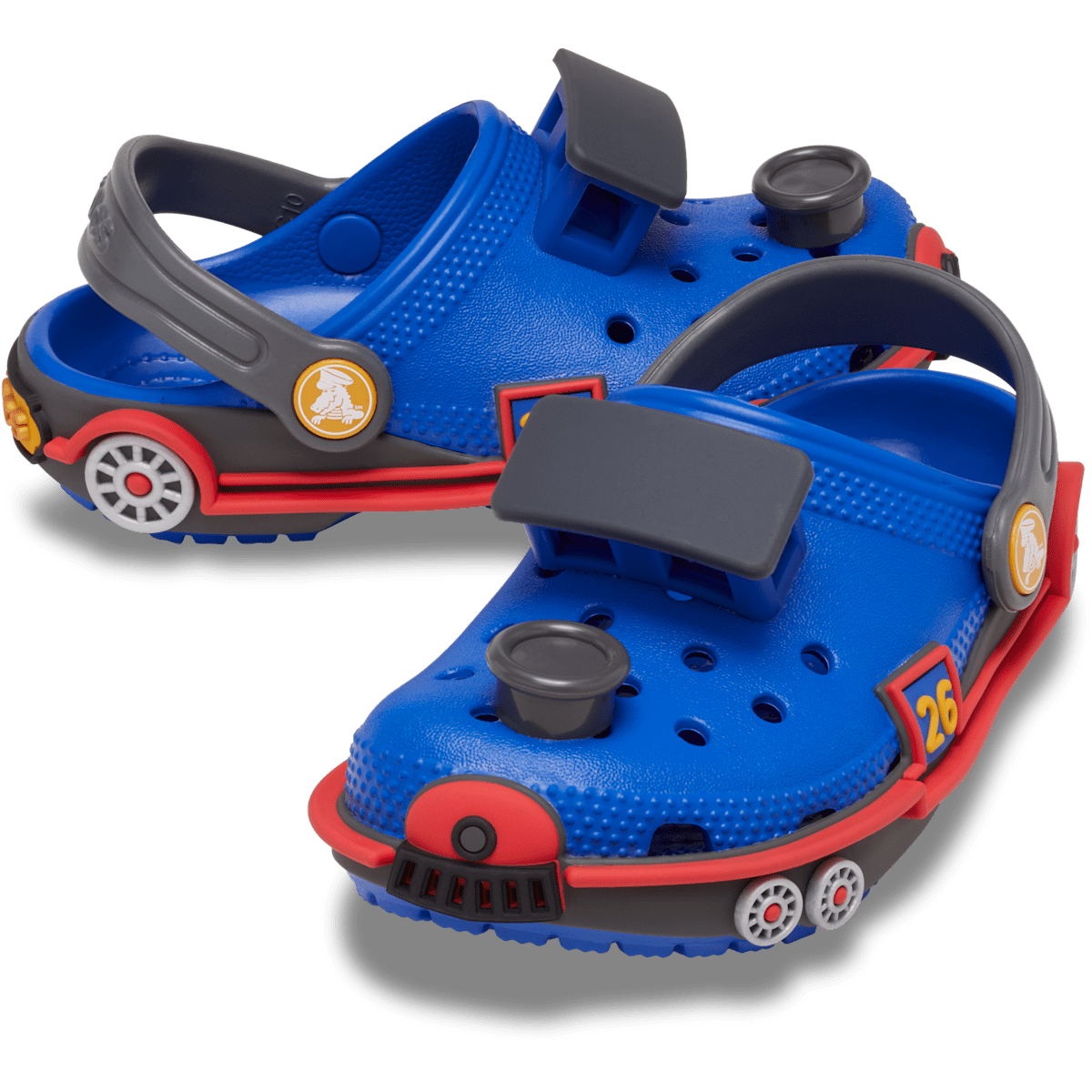 Toddler Classic IAM Train Clog - Blue Bolt/Carbon