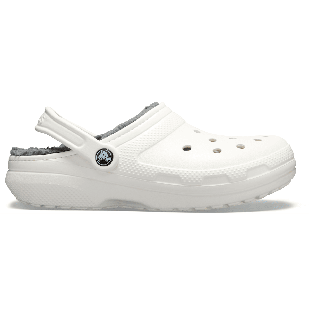 Classic Lined Clog - White / Grey