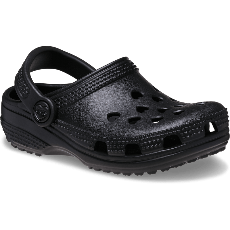 Toddler Classic Hearts Cut Out Clog - Black