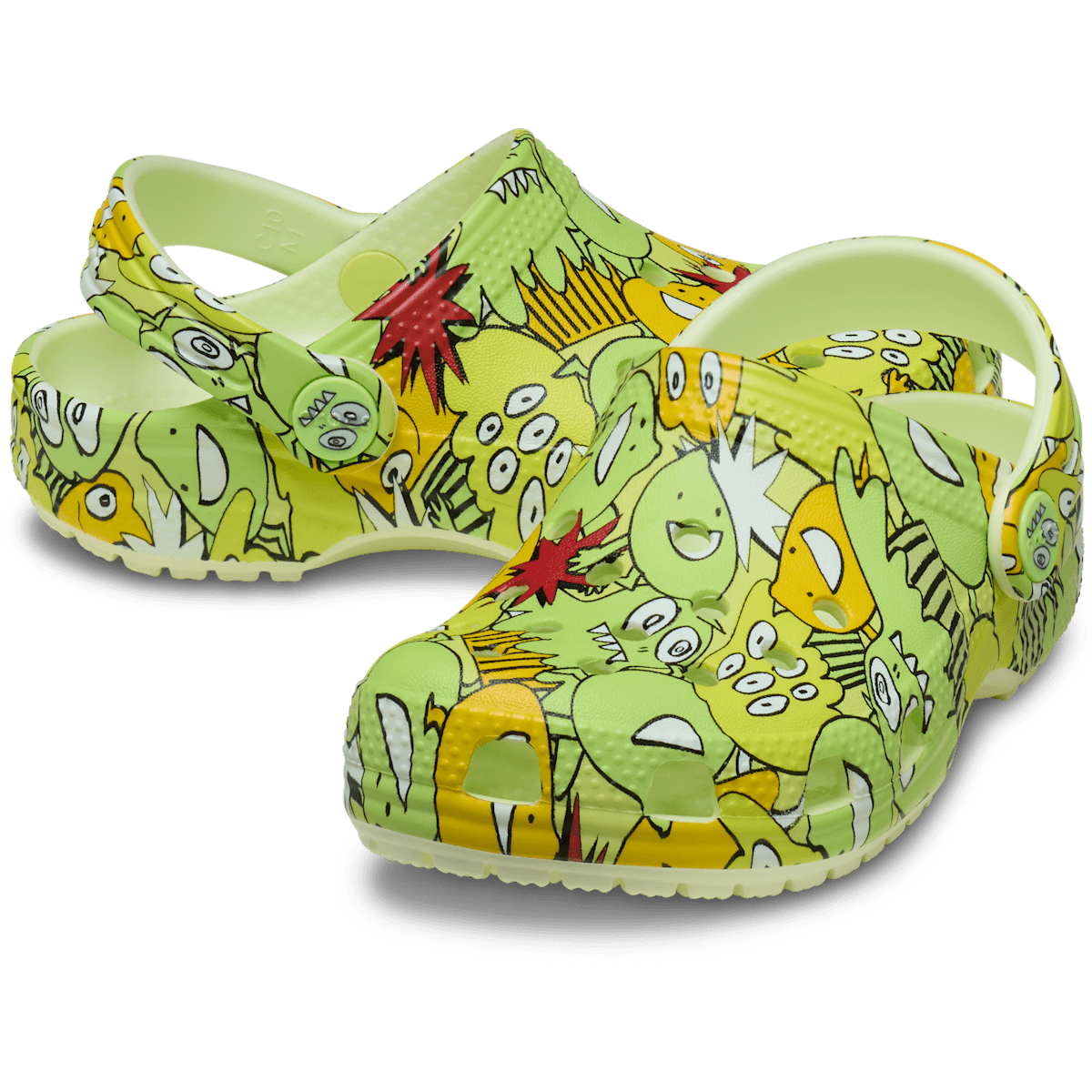 Toddler Classic Glow Monster Camo Clog - Glow Light