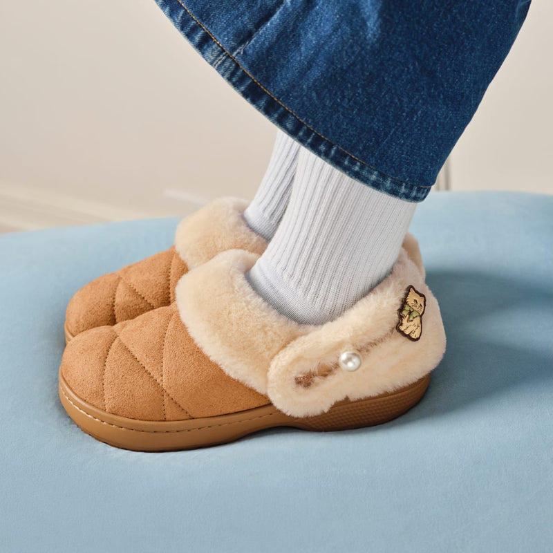Unfurgettable Quilted Clog - Sepia