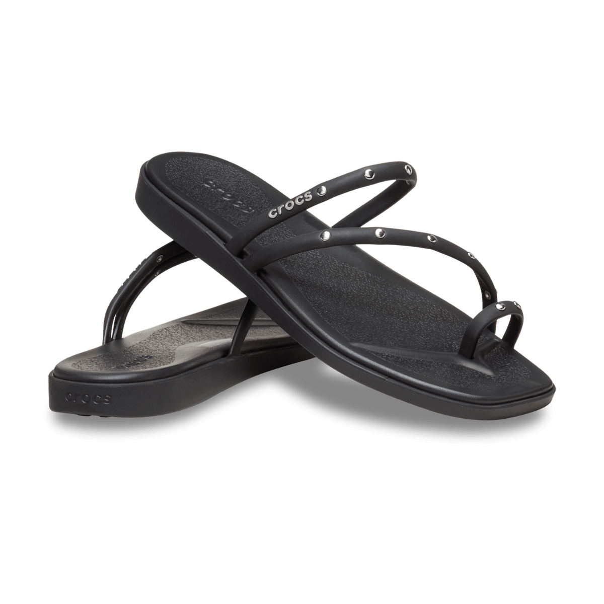 Miami Toe Loop Studded Sandal - Black