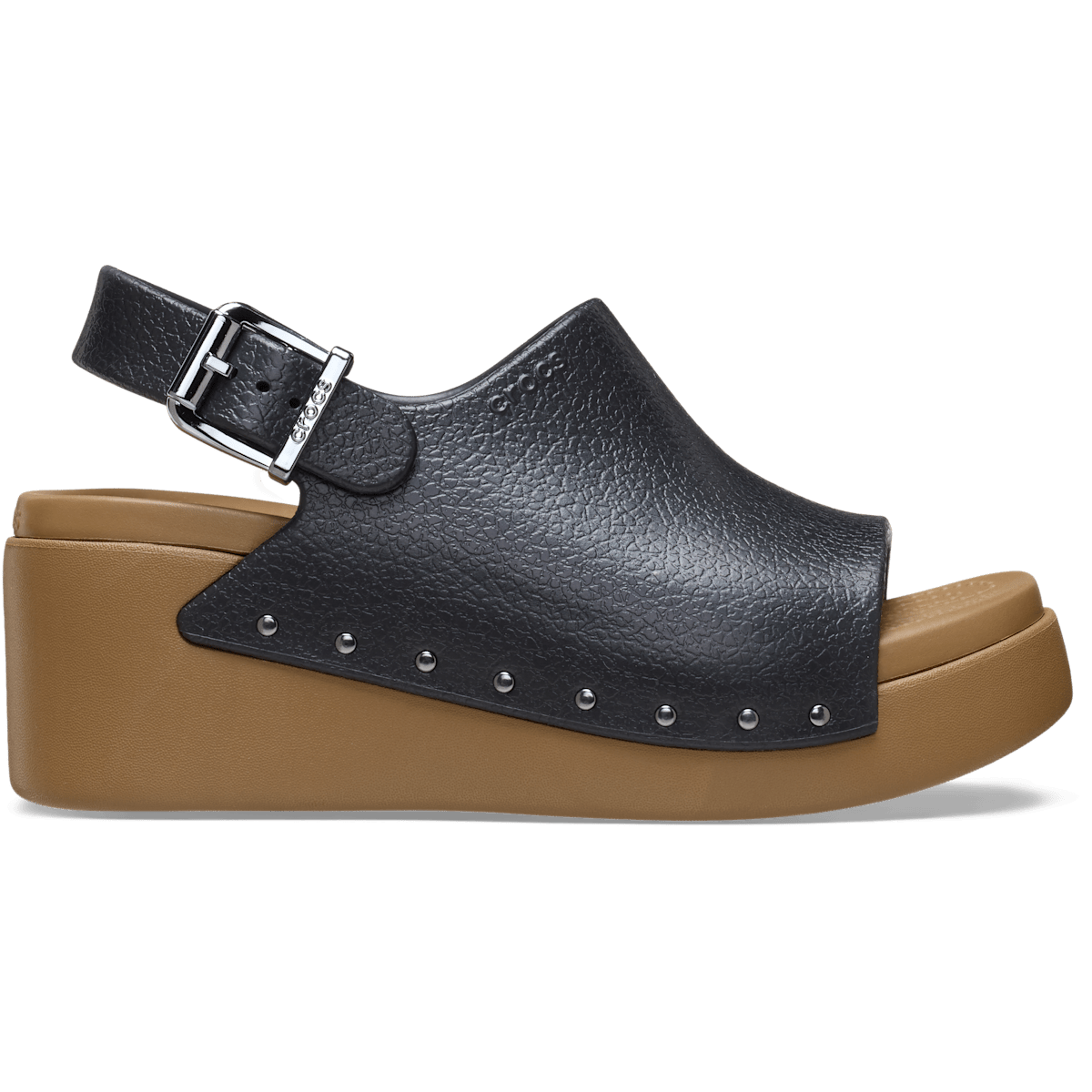 Dylan Studded Platform Slide - Black/Sepia