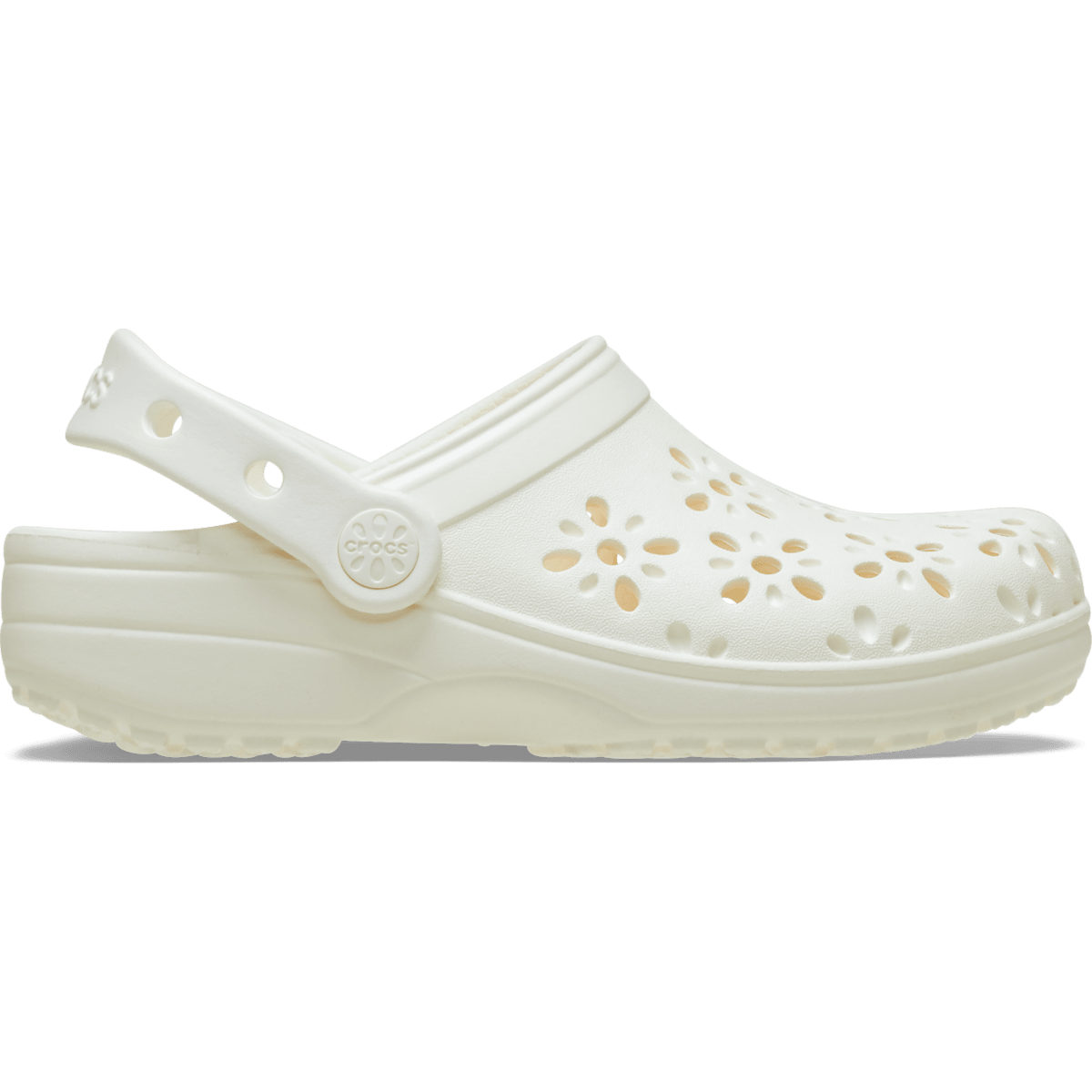 Kids' Classic Floral Cut-Out Clog - Chalk