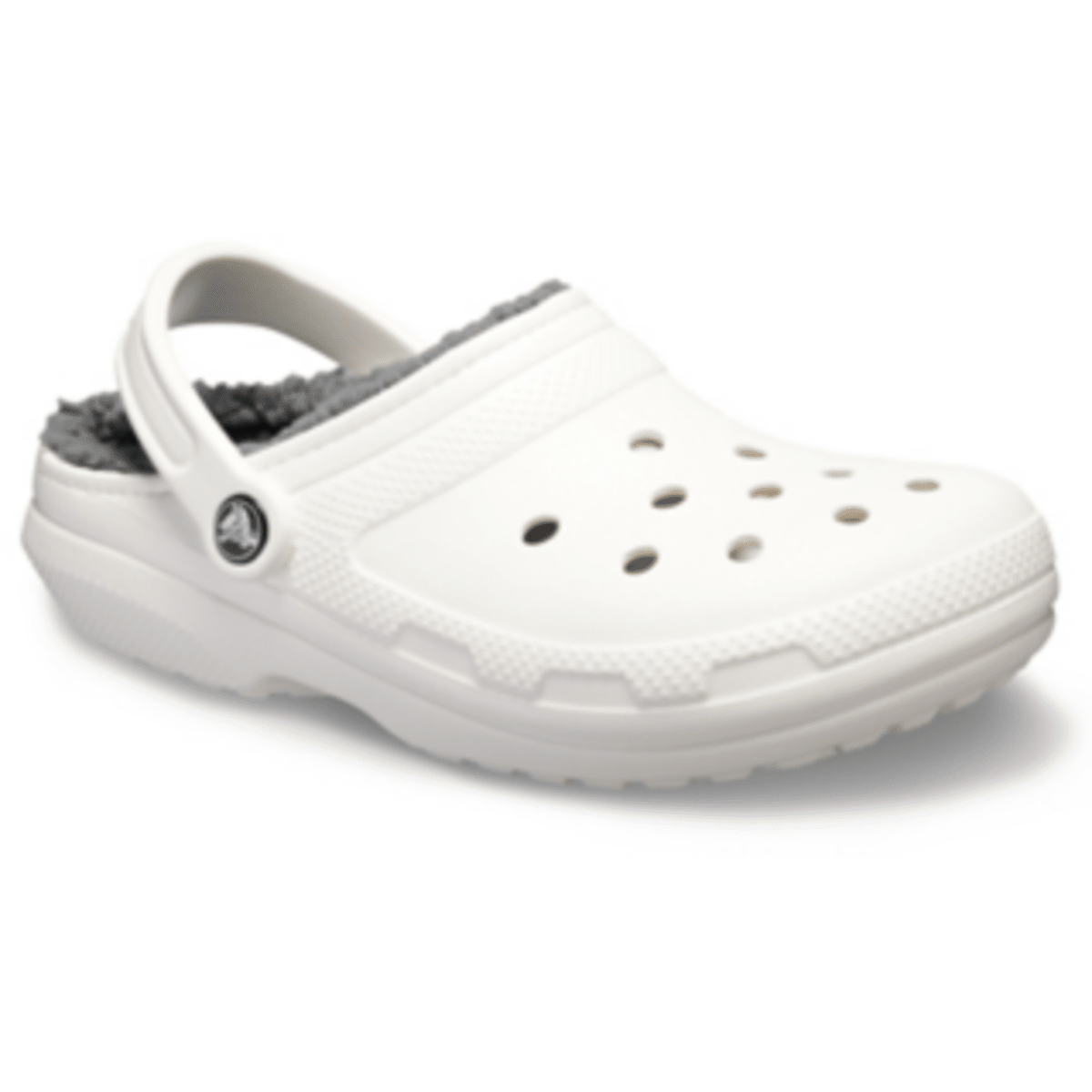 Classic Lined Clog - White / Grey
