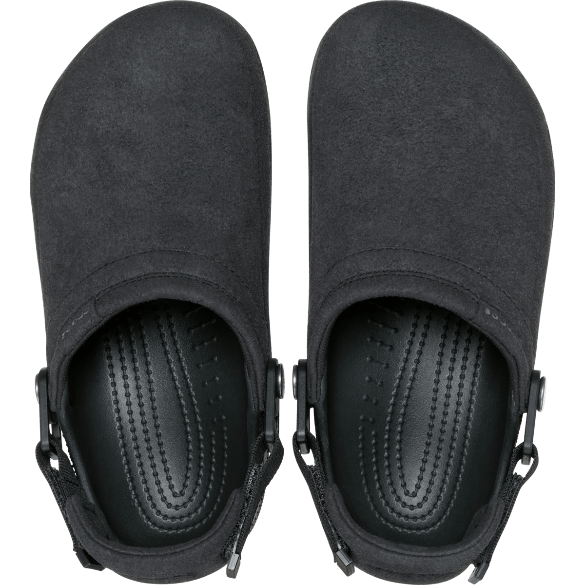 Classic Crafted Vegan Suede Clog - Black