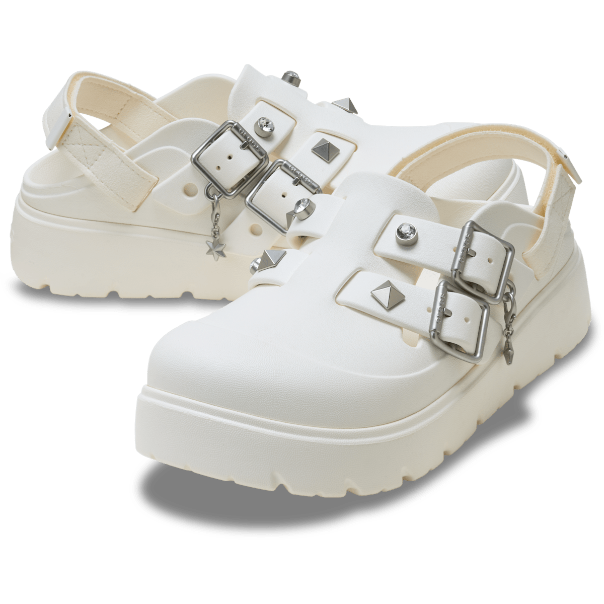 Loaferette Star Studded Clog - Chalk