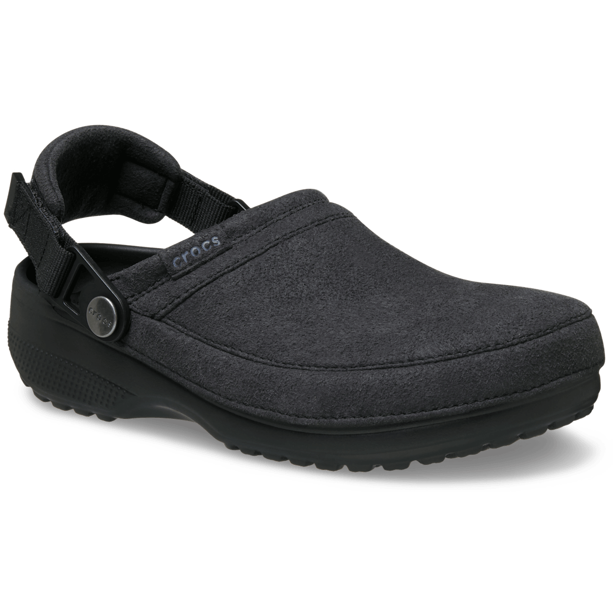 Classic Crafted Vegan Suede Clog - Black